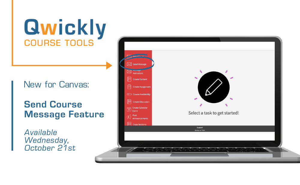 Qwickly Course Tools for Canvas Gains Send Course Message Feature